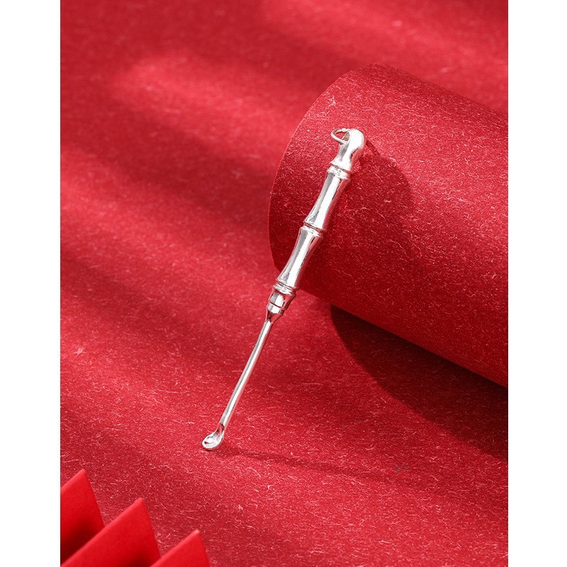 999 plata esterlina oído recoger pura plata oído recoger el bebé de los niños especial borde fino redondo cabeza pico oído recoger la oreja