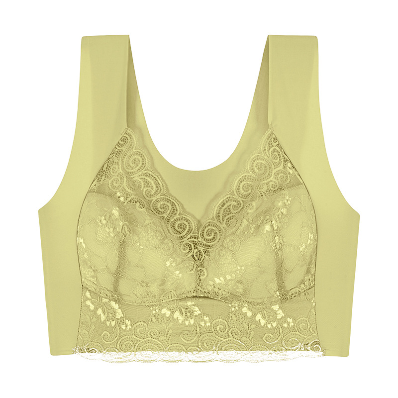 ライブで話題の大きいサイズシームレスブラ、女性用プッシュアップフランス風ノンワイヤーブラ、美背セクシースポーツ美背ガールズブラトップ