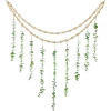 Wood bead leaves pictures storage; all green