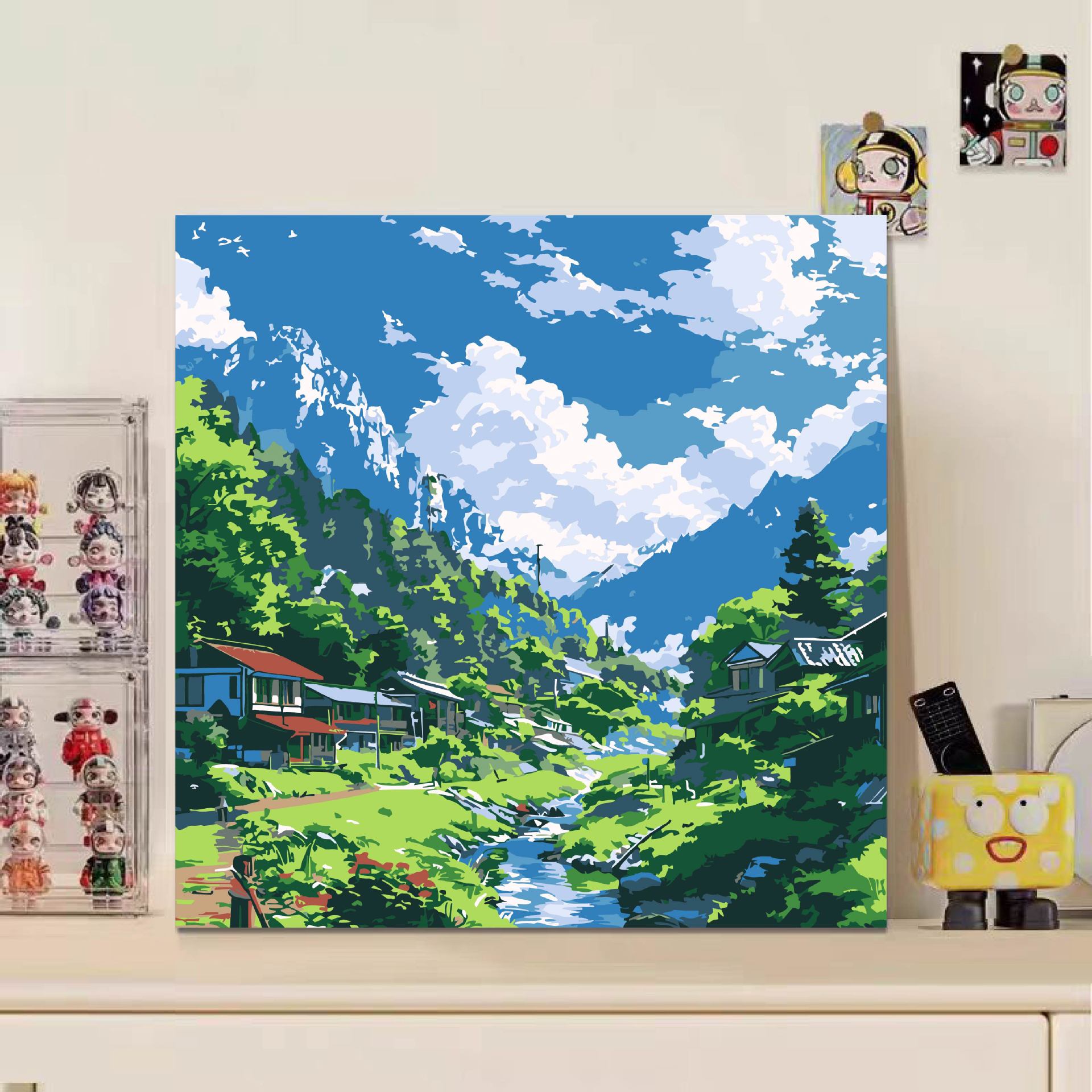 Niños didiy pintura digital acrílico relleno de pintura de dibujos animados pintura de pintura a mano 20 * 20