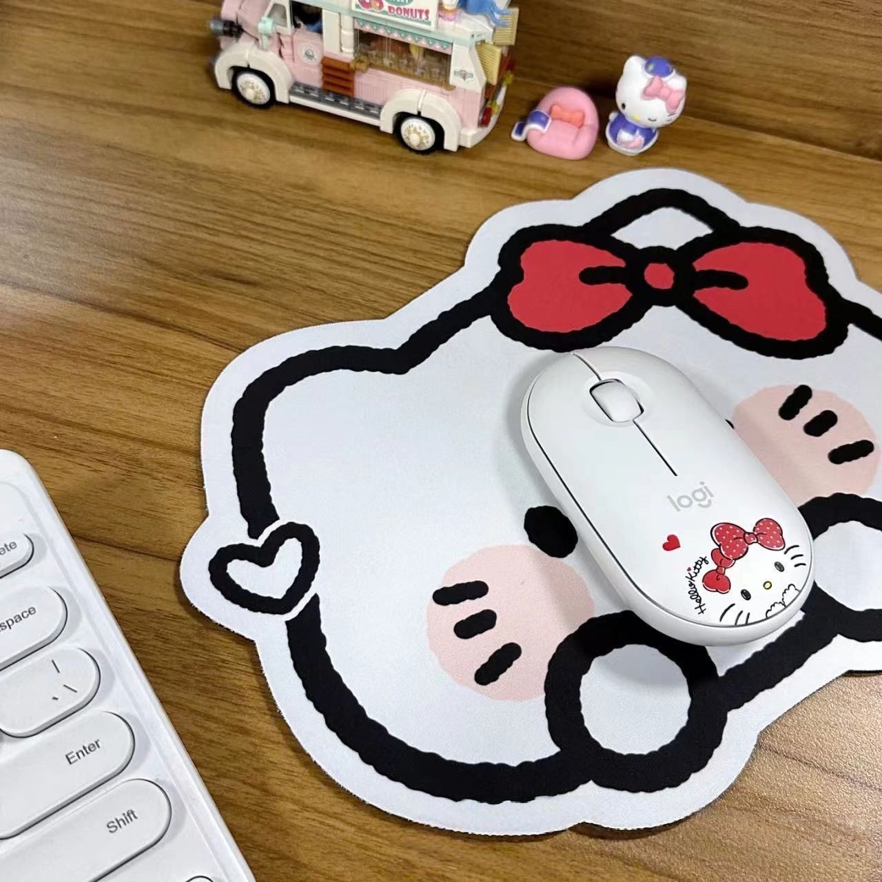 Cute Cartoon Kt Cat Office Computer Game Slip-Resistant Rubber Mouse Pad
