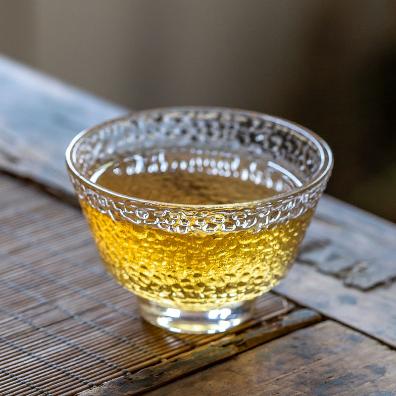Japanese transparent glass tea cup for home use