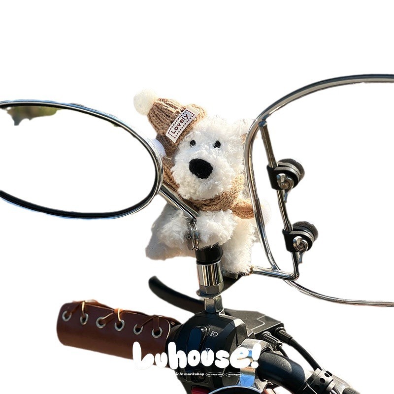 かわいい西高地の犬の磁気はオートバイの装飾の部品のかわいい電動車の自転車を吸い込みます。|undefined