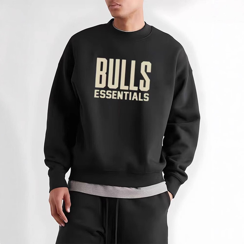 Trendy Brand Essentials American High Street Team Autumn and Winter Fleece-Lined Crewneck Sweatshirt Unisex Trendy Brand Essentials American High Street Team Autumn and Winter Fleece-Lined Crewneck Sweatshirt Unisex