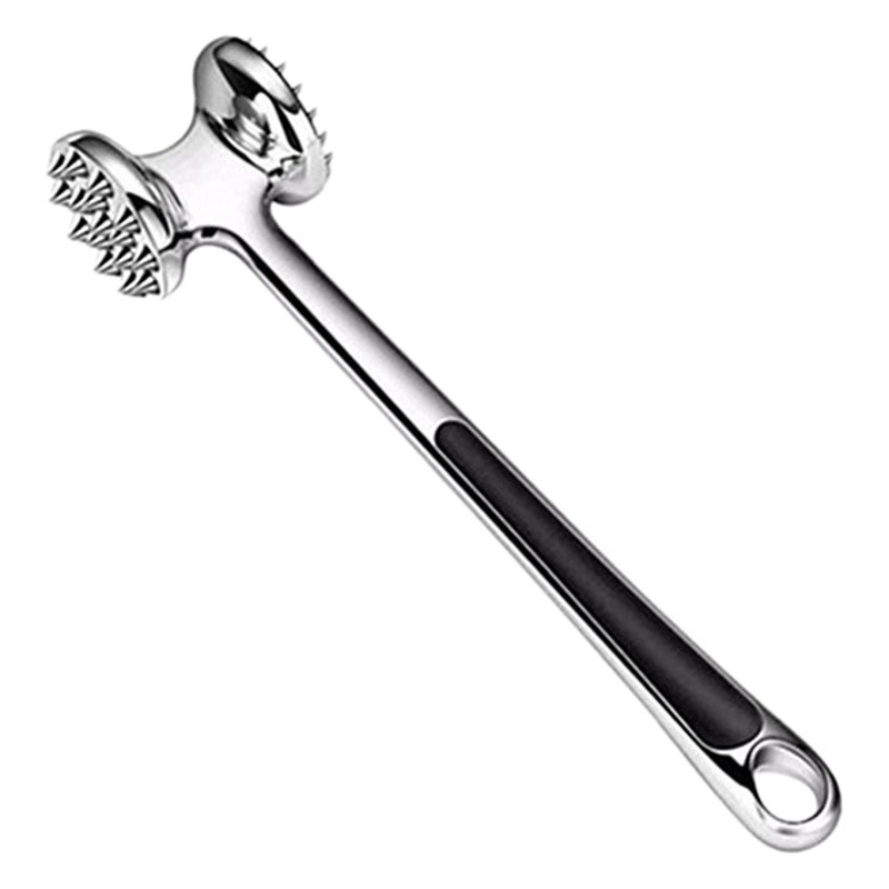 Zinc alloy meat hammer meat tenderizer solid steak hammer double-sided loose meat hammer broken ribs kitchen gadgets and other stainless steel
