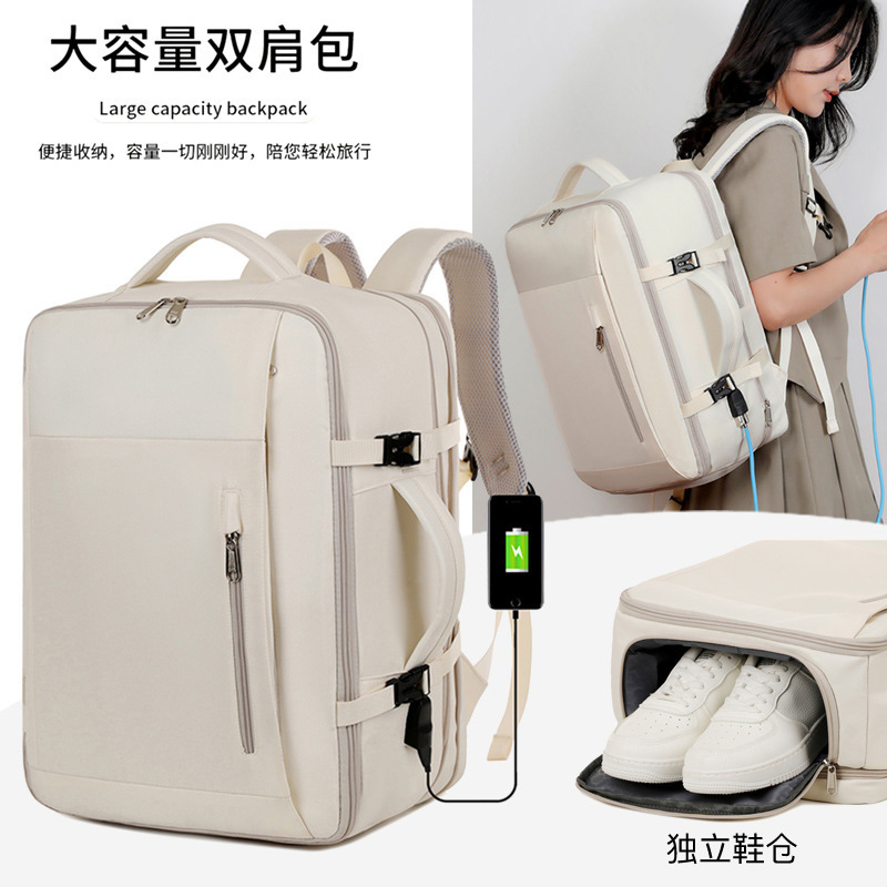 New business expandable backpack USB interface outdoor commuter laptop bag multi-functional fashion backpack New business expandable backpack USB interface outdoor commuter laptop bag multi-functional fashion backpack