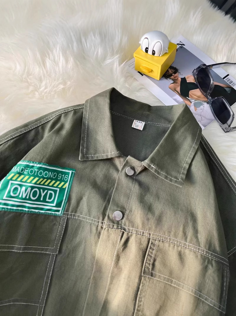 Camisa de manga larga, chaqueta de herramientas para hombres, tendencia de primavera y otoño, camisa casual suelta, ropa de otoño para hombres, estilo de Hong Kong casual