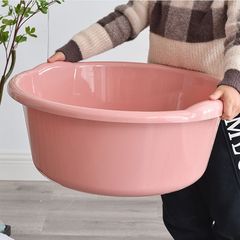 加深特大号脸盆圆形宝宝儿童洗澡盆塑料盆加厚耐用洗衣盆家家用盆