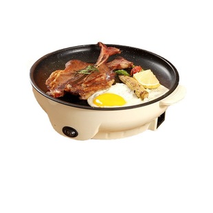 Stainless steel multi-function pan baking pan electric heating plate 22-26cm barbecue barbecue frying pan outdoor supplies wholesale