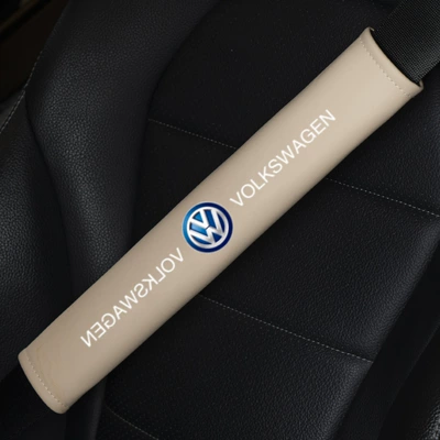 Anti-Strain Seatbelt Shoulder Pad, Seat belt shoulder pad - a-pair-of-volkswagen-shaohua-apricot-6x38cm