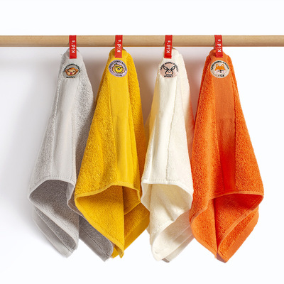 童巾純棉兒童毛巾小長方形洗臉巾高陽廠家定制刺繡l嬰幼兒園A類厚