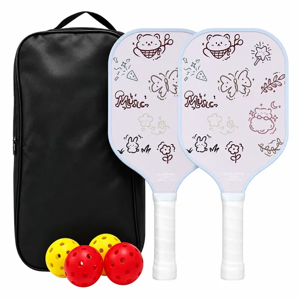 Cross-border fiberglass pickleball racket parent-child outdoor sports set toy from the source factory for Amazon