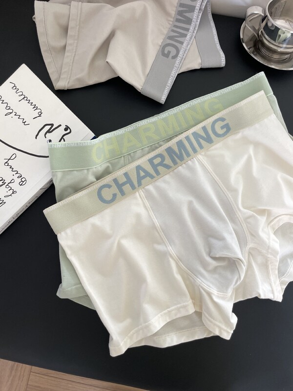 Contrast color ~ modal men's underwear letters simple comfortable briefs U-shaped bag breathable space pants boxers