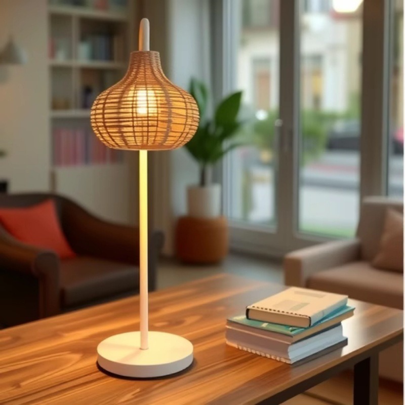 Luces al aire libre villas impermeables paisaje de patio césped lámpara de mesa lámpara de pie al aire libre lámpara de césped de jardín tejida a mano