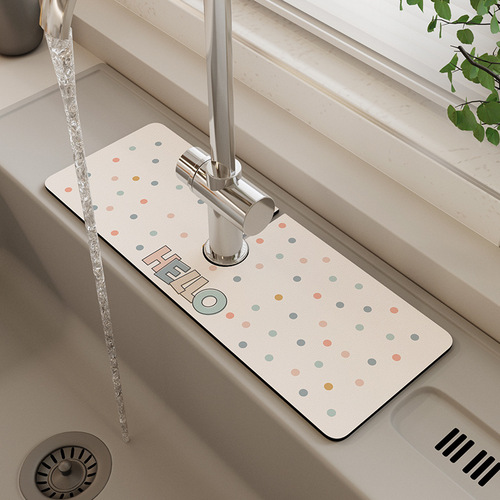 Wave-dot kitchen faucet absorbent pad washbasin quick-drying soft pad pool countertop waterproof and mildew-proof drain pad