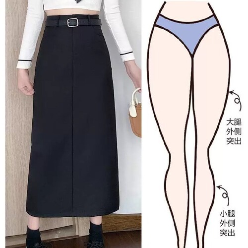 Suit skirt, women's medium and long high waist waist hip skirt, autumn 2025 new A-line skirt, straight long dress, trend