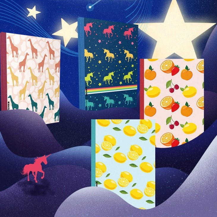 凯萨B5无线装订本色彩美式定页本无线装订本日本纸胶装4本装