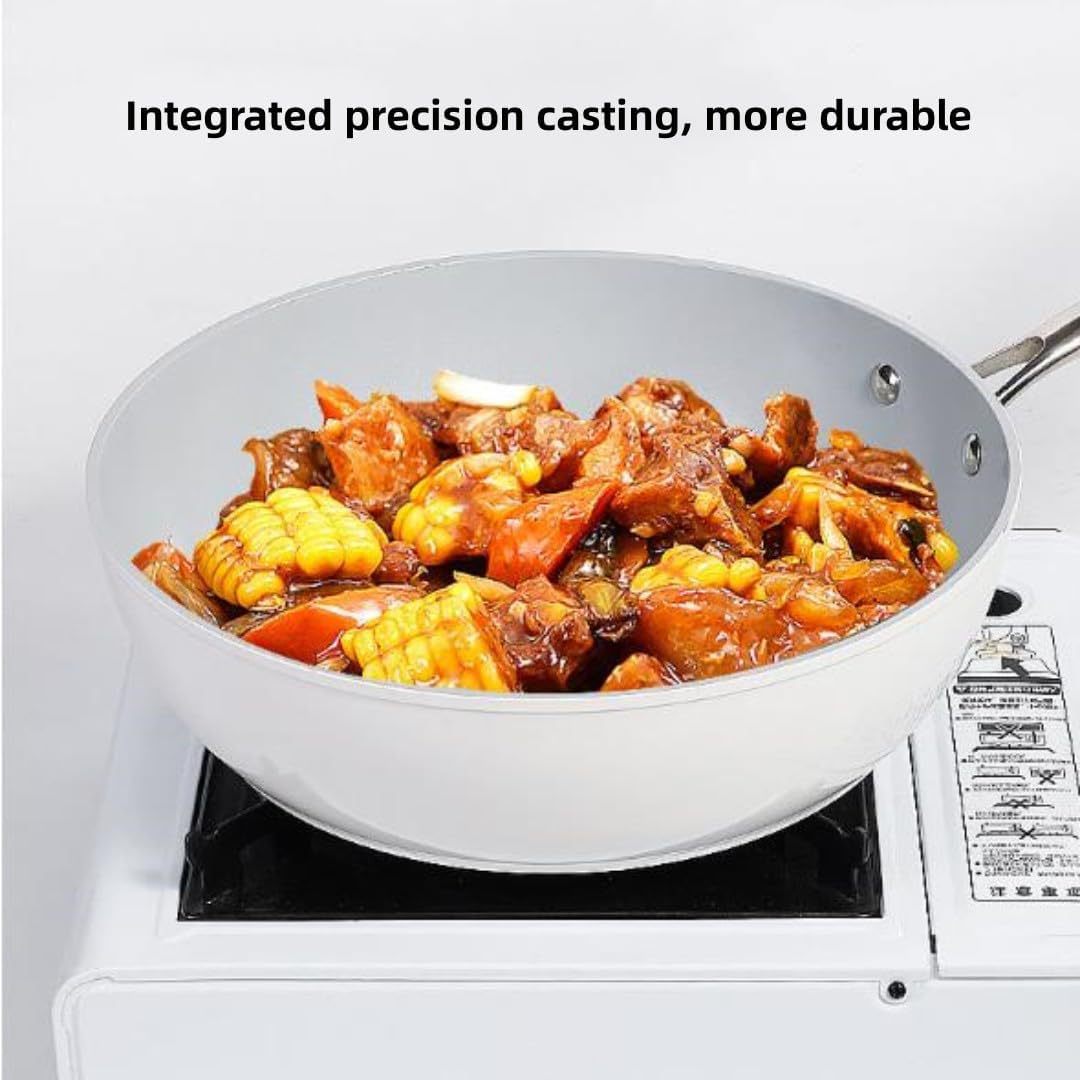 Conjunto de paneles de cerámica antiadherente conjunto completo de paneles de cocina de piso plano doméstico conjunto de cinco piezas de comercio exterior 12 piezas de cocina electromagnética