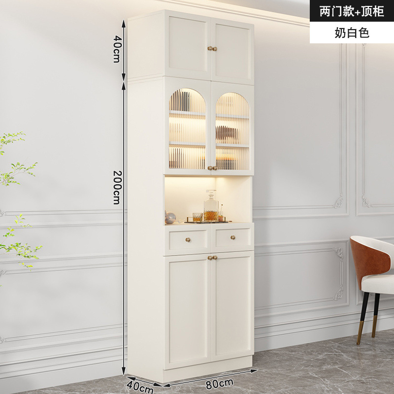 Gabinete de almacenamiento de sala de estar de madera maciza contra la pared, armario de comedor moderno y simple, armario de almacenamiento de cocina, comedor, armario multifuncional
