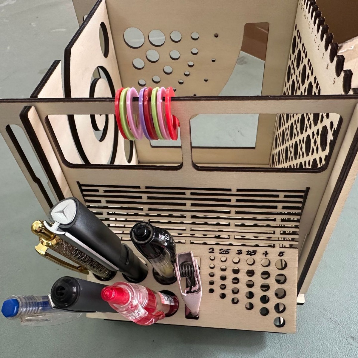 Cuenco de madera para tejer, multifuncional, almacena hilo y crochet, transfronterizo, regalo