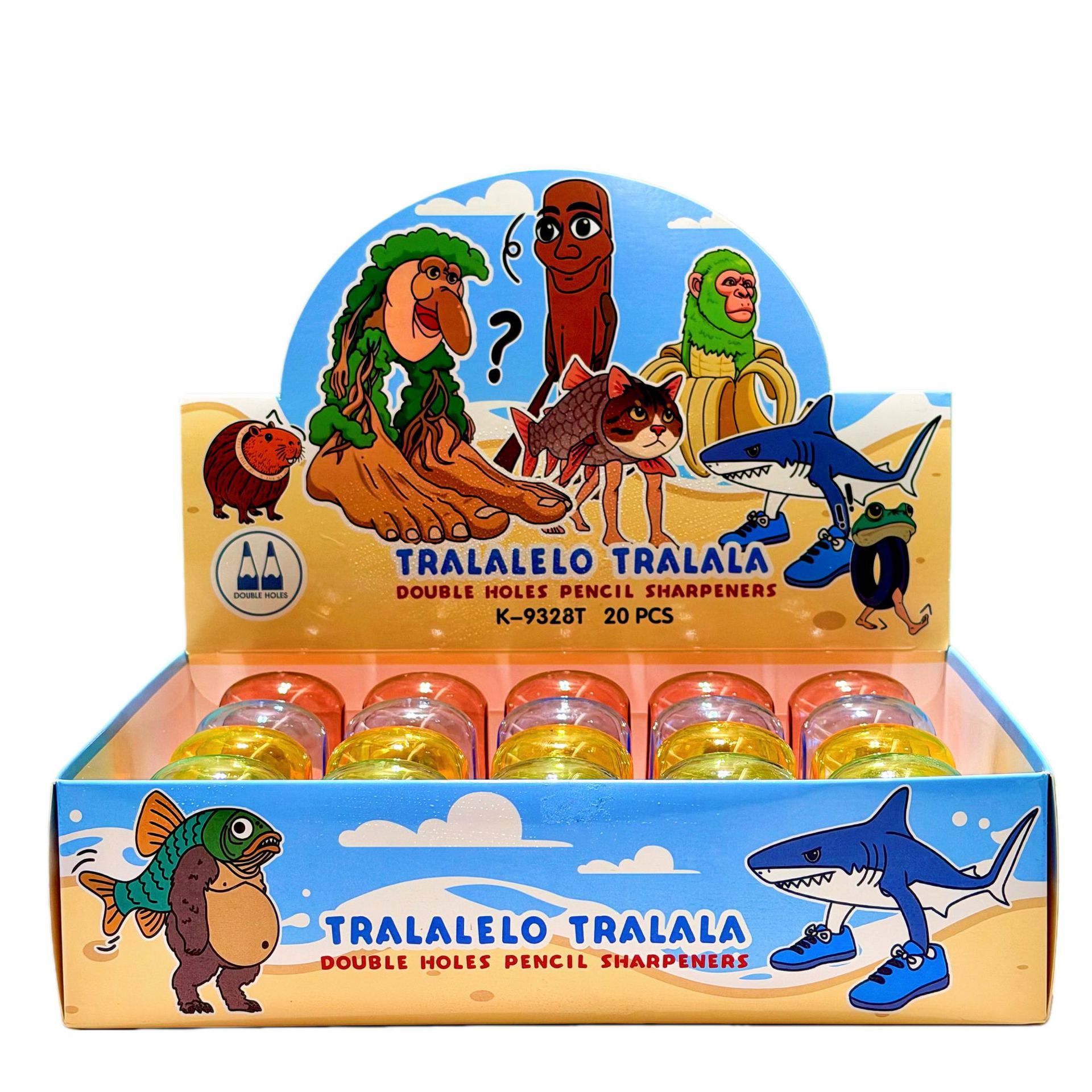 dibujos animados montañas y mares cuchillo de lápiz de madera de doble agujero para estudiantes de papelería cuchillo de lápiz de aprendizaje papelería