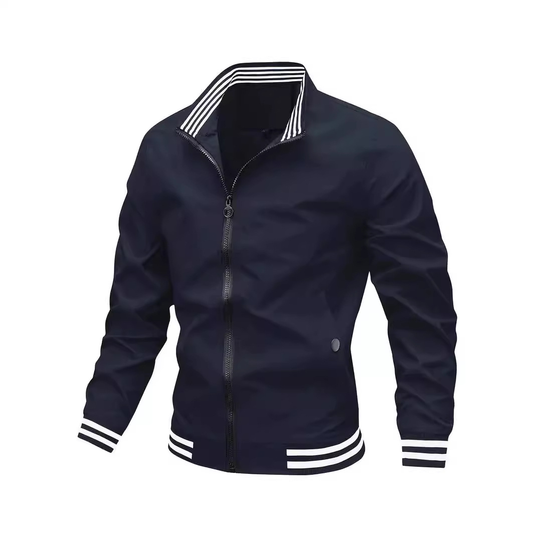 Spring and Autumn new business casual stand collar men's windproof youth jacket men_voghion.com