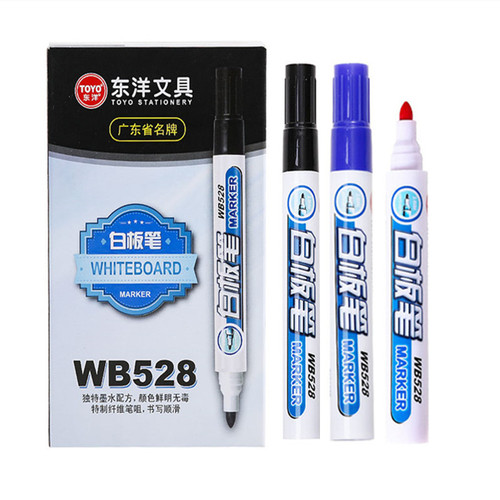 Toyo WB528 color whiteboard pen color erasable pen preschool education pen erasable whiteboard pen water-based washable