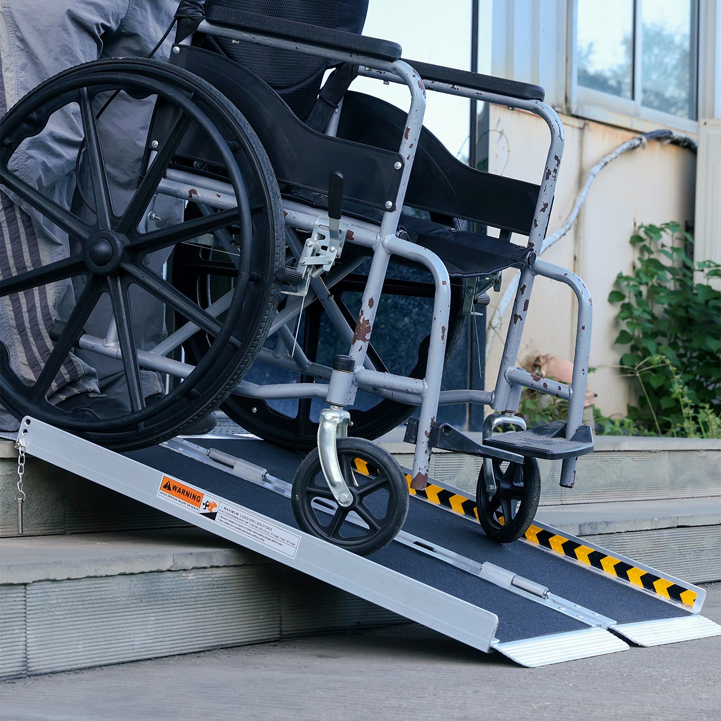 silla de ruedas escalera de rampa placa carro coche eléctrico motocicleta balance coche sin barreras rampa de aluminio escalera de aluminio portátil