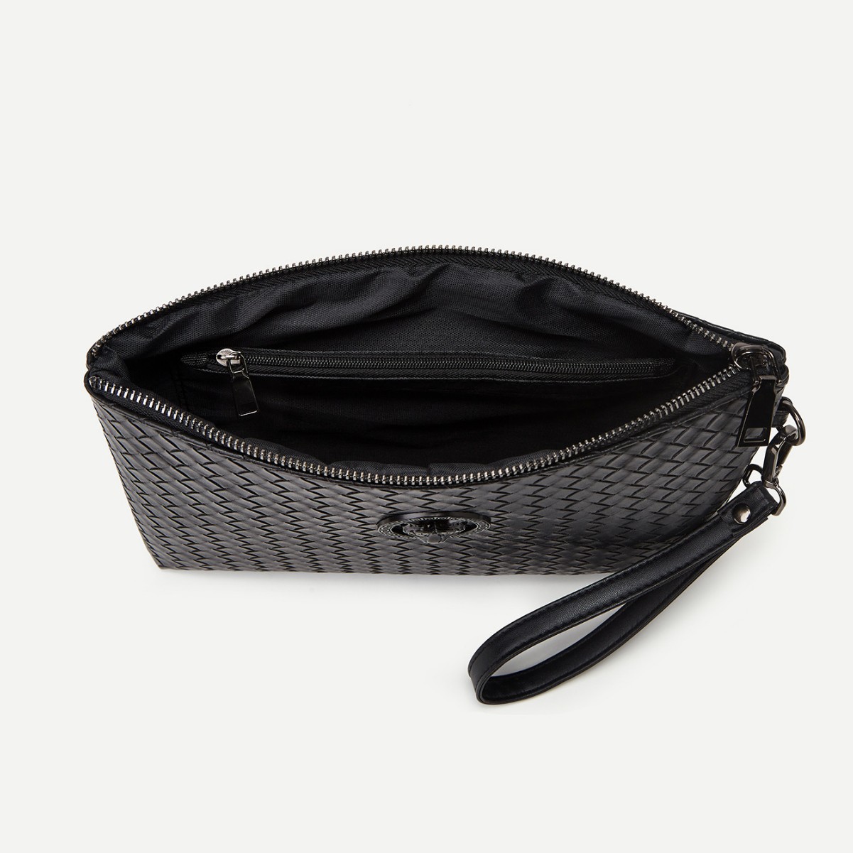Nuevo bolso de mano de hombre tejido de gran capacidad sobre bolso de cuero suave de moda bolso de hombre de negocios transmisión en vivo un agente de cabello image 4
