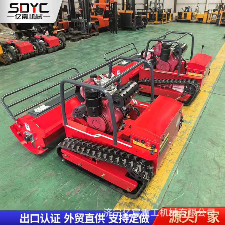 小型遥控割草机园林河岸花园草坪全地形履带除草机外贸