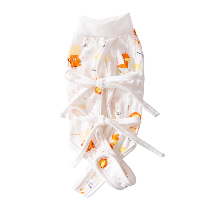 Cuatro estaciones respirantes gatos animados post-operatorio lindo viento ajustable correa esterilización ropa de destete ropa de mascotas