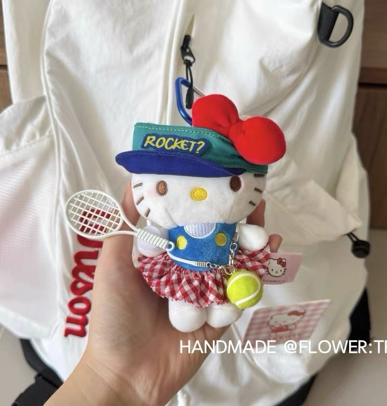 正版三丽鸥hellokitty包挂件可爱玩偶毛绒钥匙扣公仔diy生日礼物|undefined