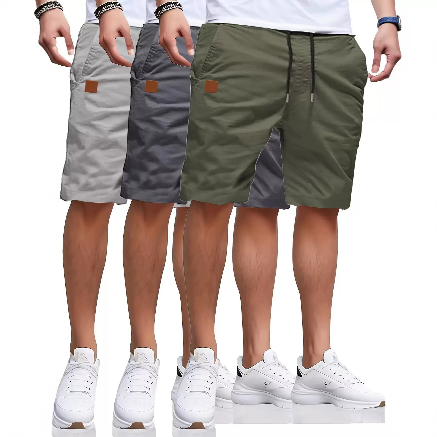 外贸速卖通新款夏季男装青少年休闲直筒运动百搭工装短裤批发现货