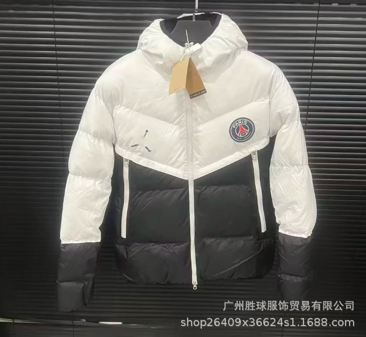 Chaqueta Térmica de Fútbol con Capucha de Algodón y Poliéster, Acolchada, para Deportes y Entrenamiento