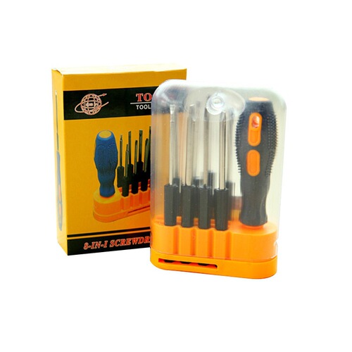 Wholesale household 8-in-1 multifunctional combination small screwdriver plum blossom screwdriver plum blossom screwdriver repair tool