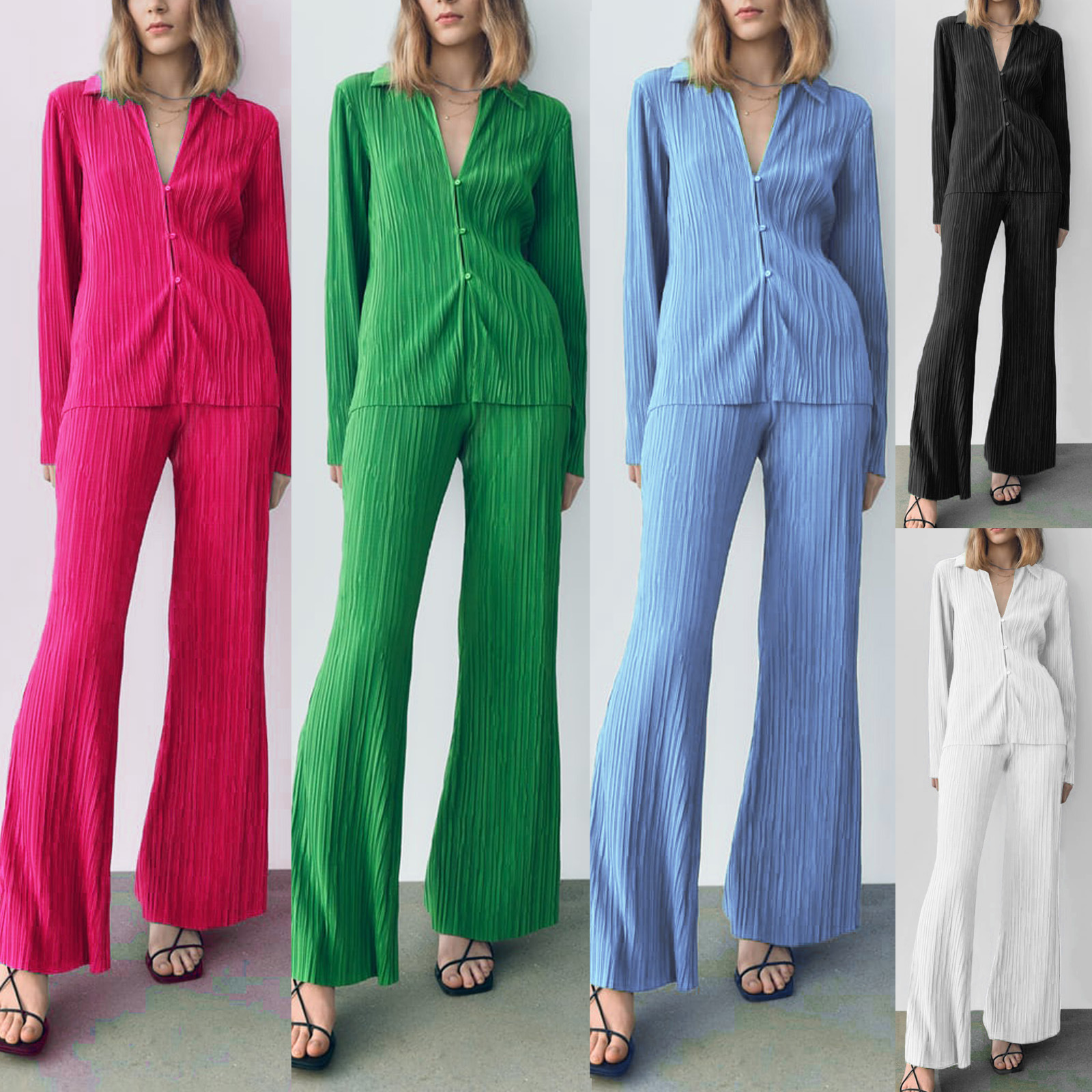 Women's Casual Solid Color Polyester Pants Sets display picture 1