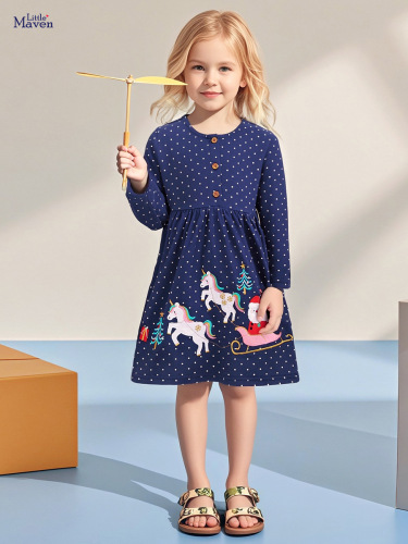 Wholesale Cross-Border European and American Kids' Dresses—New Arrival Girls' One-Stop Dropshipping Autumn Cartoon Fashion Children's Skirts