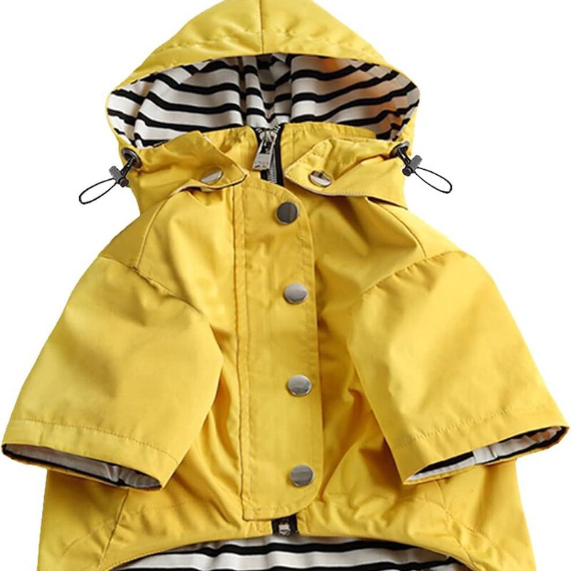 Trendy Brand Windproof and Rainproof British Retro Thickened Dog Raincoat Pet Jacket