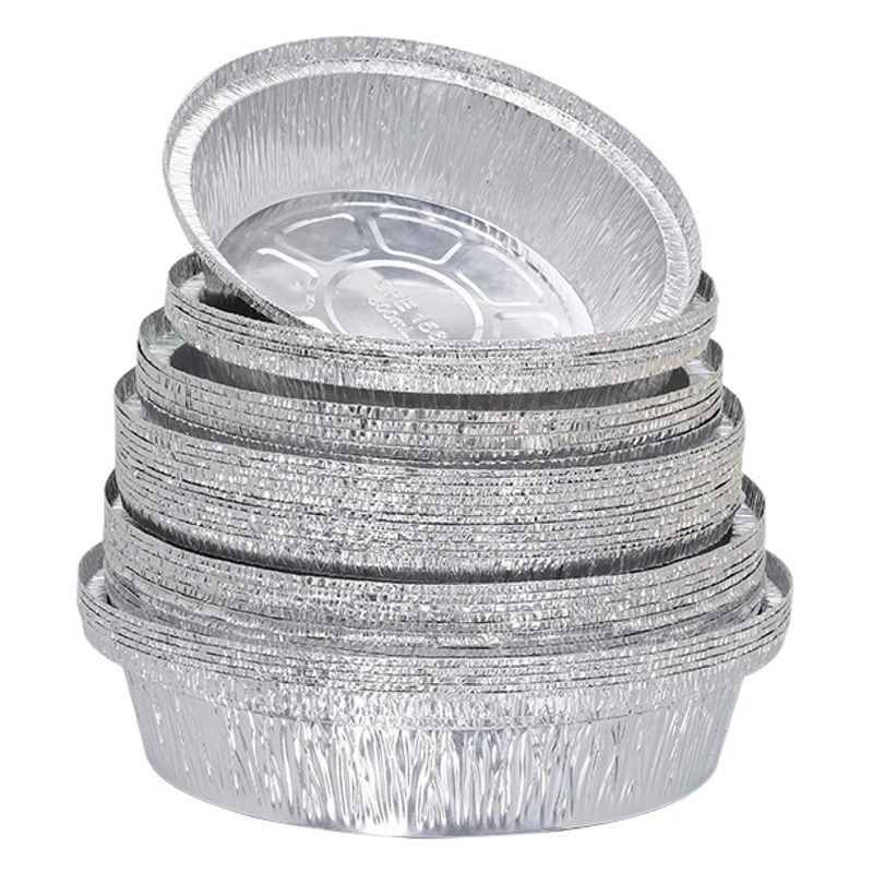 Коробка из оловянной фольги, фритюрница, чаша из оловянной фольги и тарелка, оптовая продажа, круглая квадратная одноразовая чаша из алюминиевой фольги, духовка, жестяная пластина из фольги для барбекю