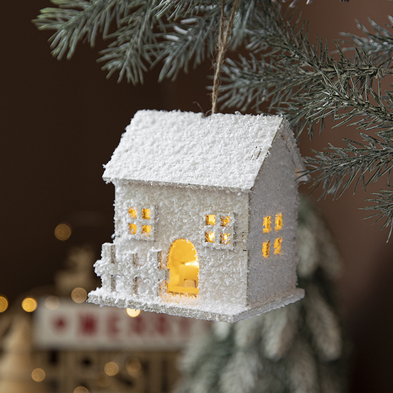 Hong Kong Heng decoración de Navidad escritorio LED blanco casa decoración árbol de Navidad colgante decoración diseño creativo