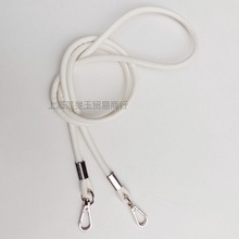 黑色白色编织仿皮绳6mm粗圆长绳复古斜挎带包包替换带双扣绳肩带
