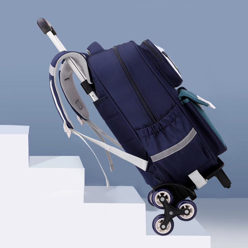 2025 nueva mochila de tirón para estudiantes de primaria 124 a 6 o grado, mochila portátil para niños que trepan escaleras