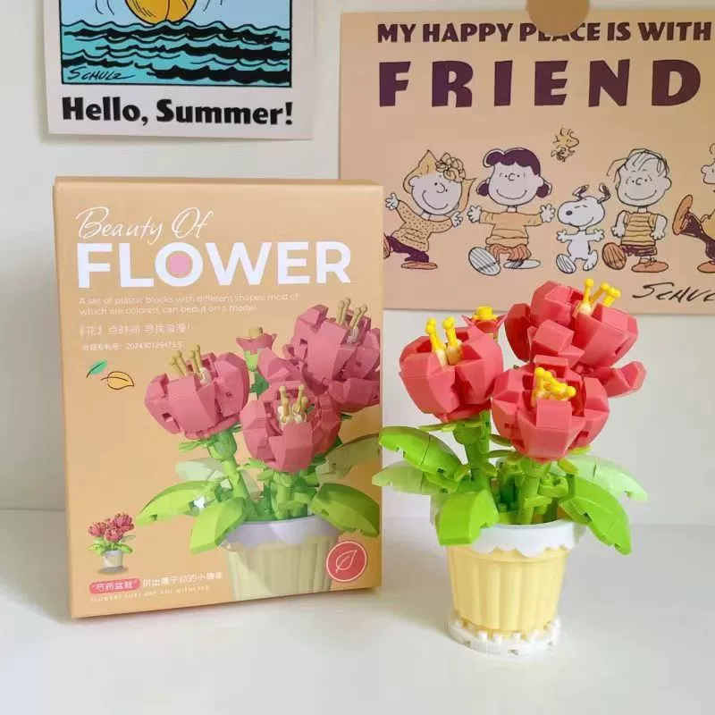 Building Set (Lego) Flower Constructor — Sunflower & Floral Models, Giftable Kits