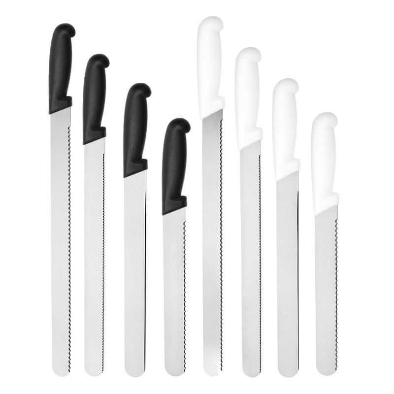 新款 厚柄塑料面包刀 烘焙蛋糕锯齿蛋糕刀 吐司切片刀 烘焙家用