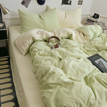A类婴儿棉可裸睡超软糯亲肤被套床单四件套学生宿舍床三件套床笠4