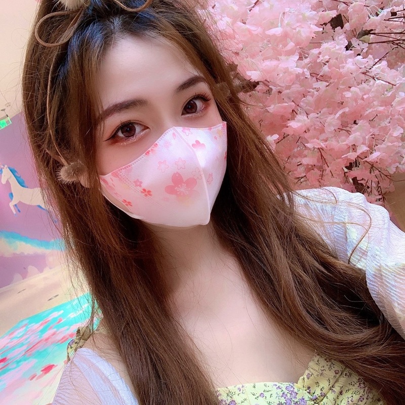 卸売りの独立した服のグラデーション色の3d立体マスクの使い捨て三層の防護女性の高い顔の値のネットの赤い顕痩せは代行します。|undefined