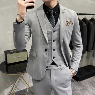 Foreign Trade Men's Large Size Suit Business Casual Two-Piece Groom's Banquet Suit Men's Commuter Suit Consignment