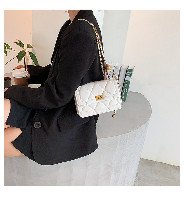 High quality, bags this year, 2024 new trendy and trendy, niche design, ins chain black crossbody bag for women_voghion.com