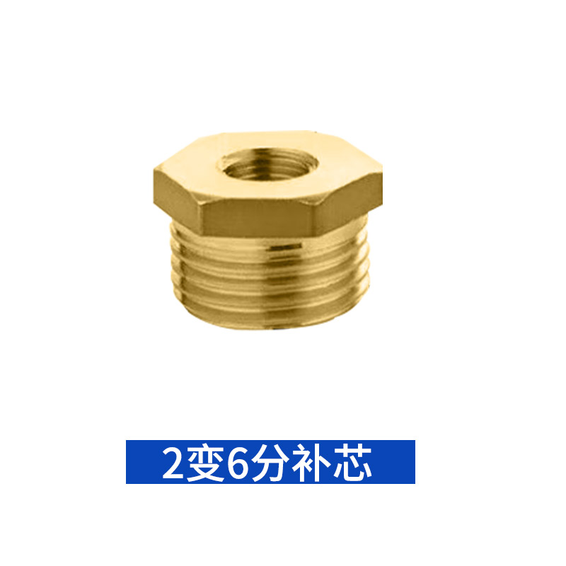 Conector de conversión de manómetro conector de cobre núcleo interno y externo conector de cobre núcleo de una pulgada conector de 6 minutos girar 2 minutos plomería de diámetro variable