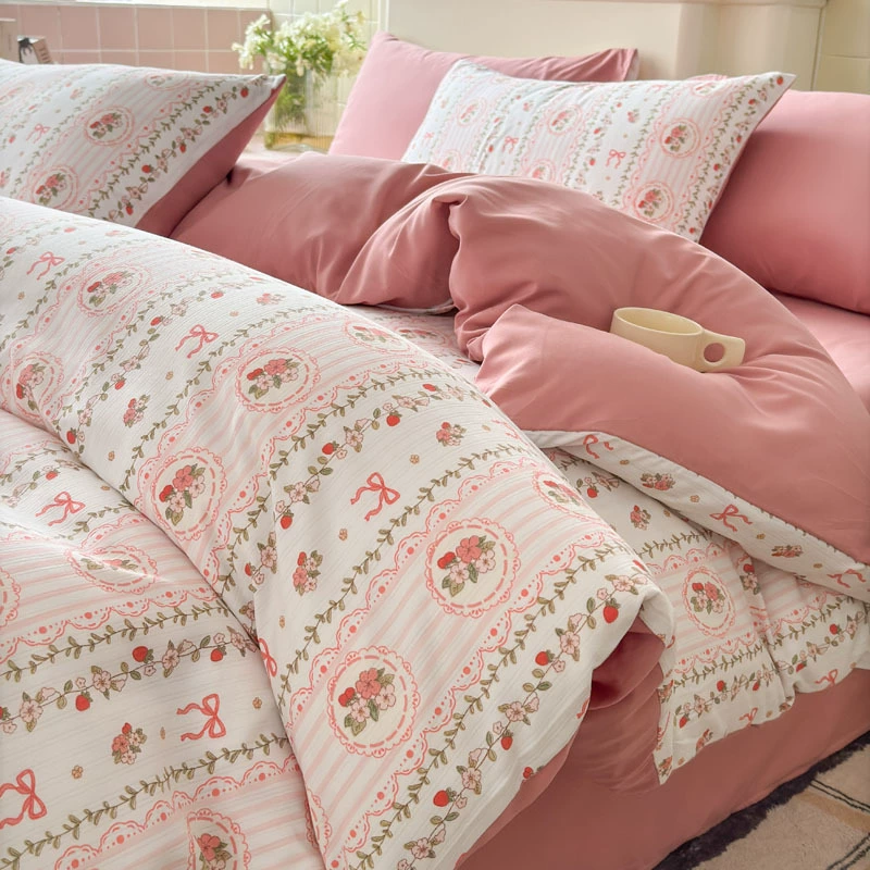 Duvet Cover Set (Fresh) Double-Layer Bedspread, 3–4 Piece Options, Multiple Patterns & Sizes